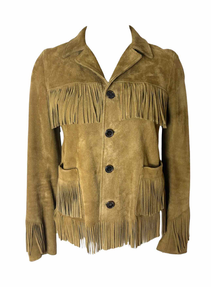Saint Laurent Size 38 Suede Fringe Jacket