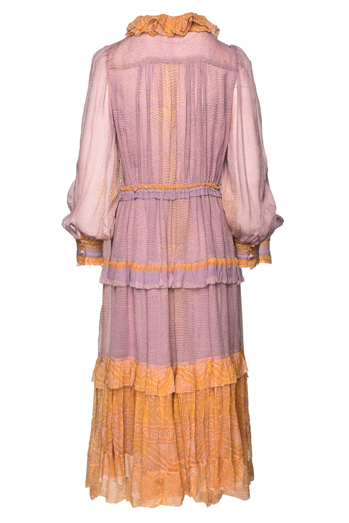 Ulla Johnson Size 8 Ruffle Long Sleeve Maxi Dress