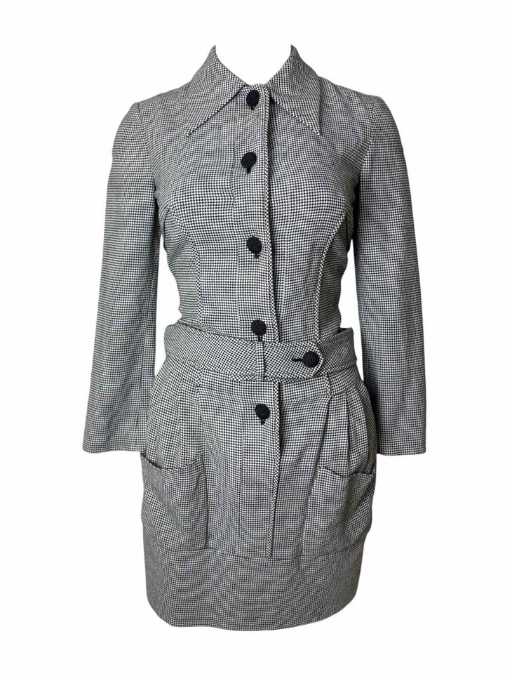 Stella Mccartney Houndstooth Wool Size 38 Dress