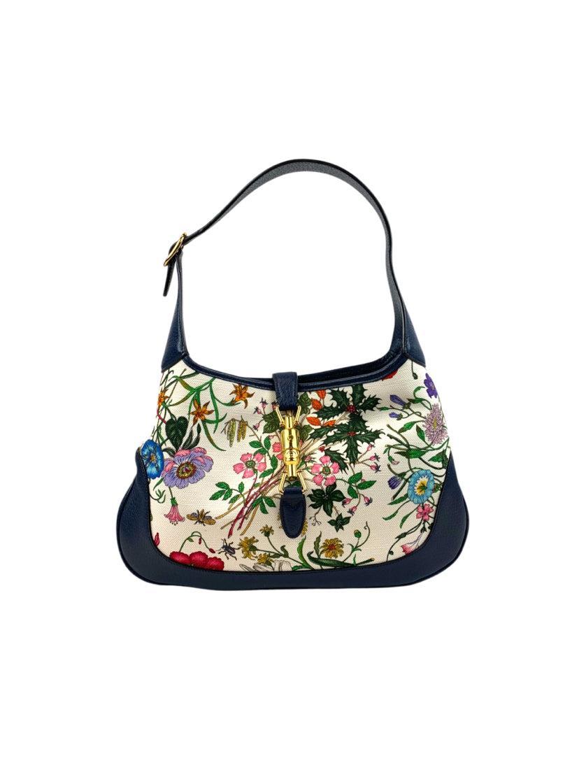 Gucci Flora Canvas Jackie Medium Shoulder Bag