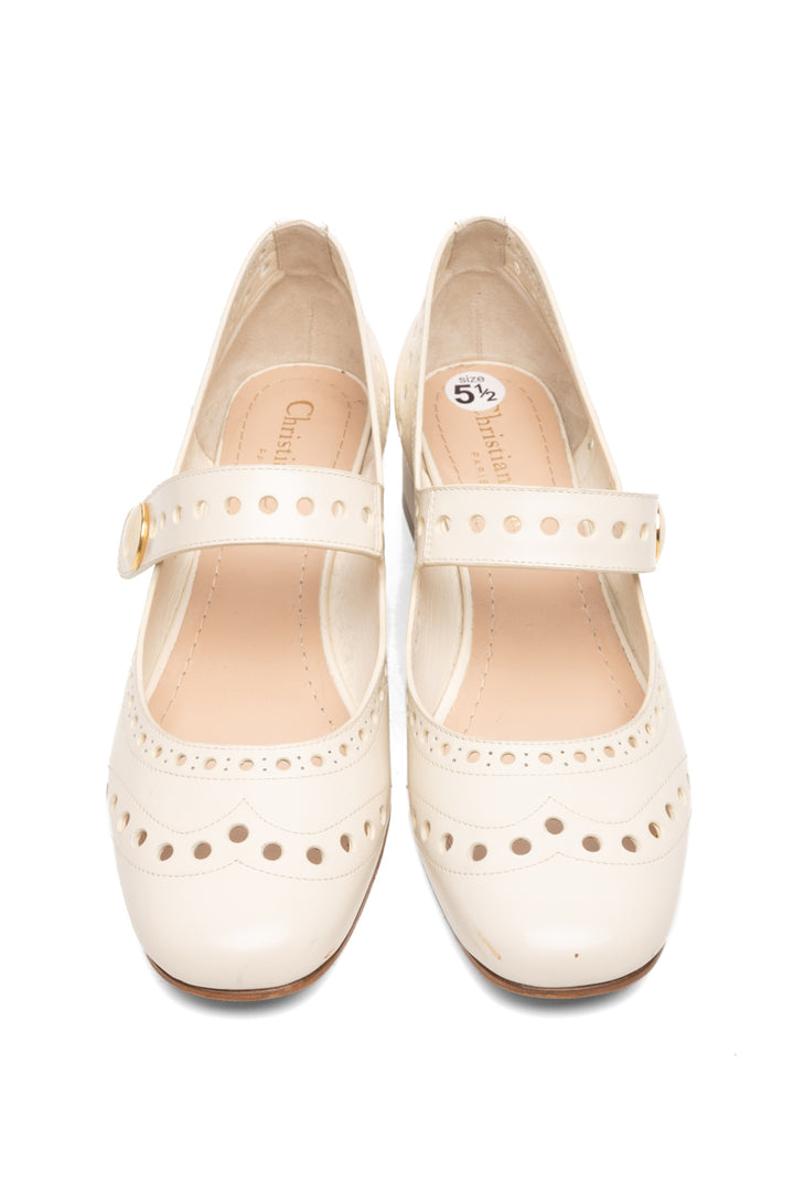 Christian Dior Size 35.5 Teddy D Mary Jane Pumps