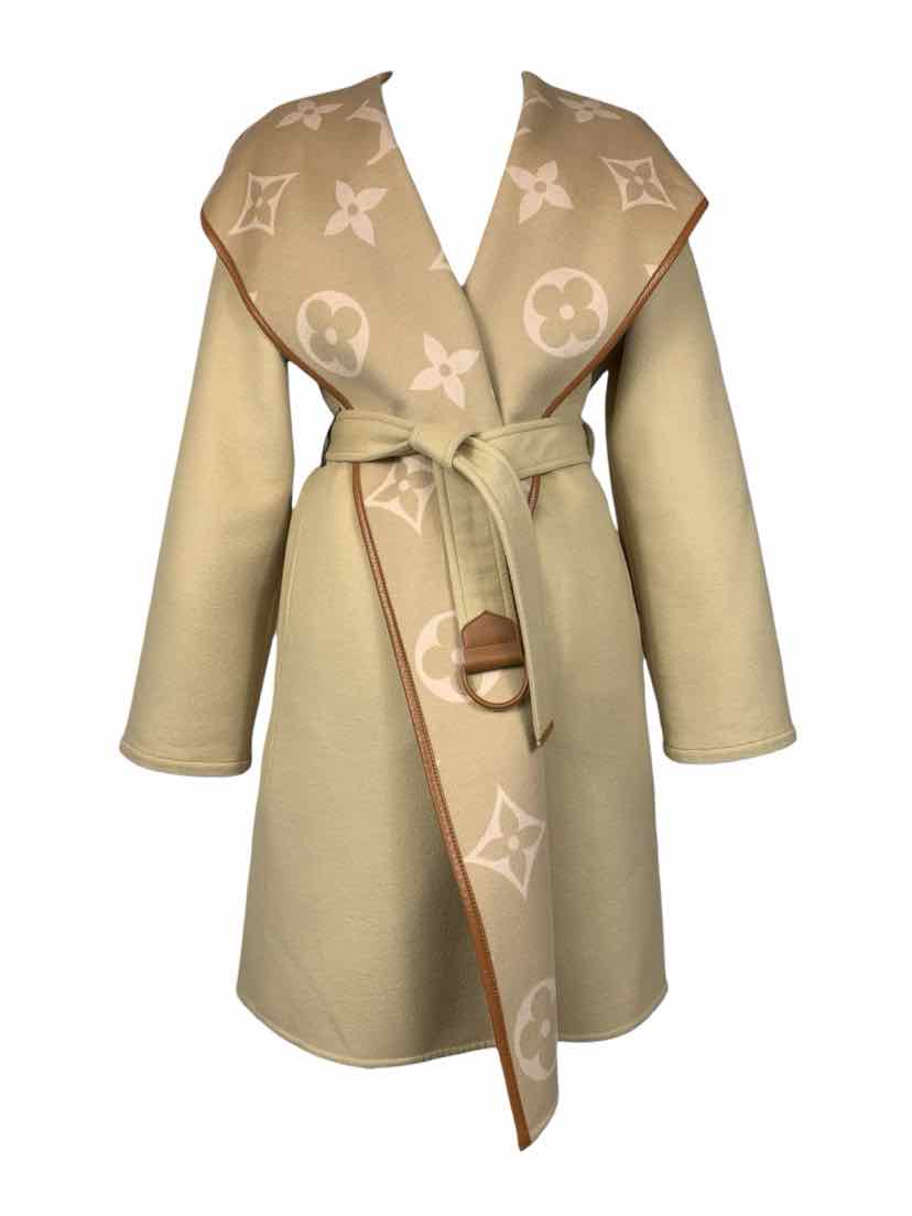 Louis Vuitton Size 38 Monogram Wool Coat