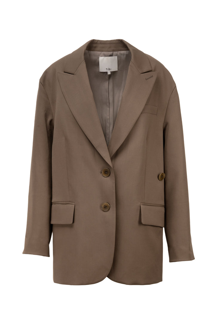 Tibi Size XXS Tropical Wool Liam Blazer