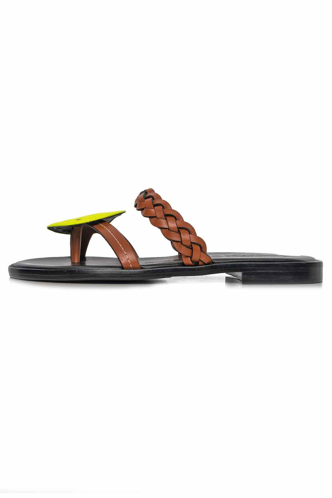 Loewe x Smiley Size 36 Braided Leather Sandals