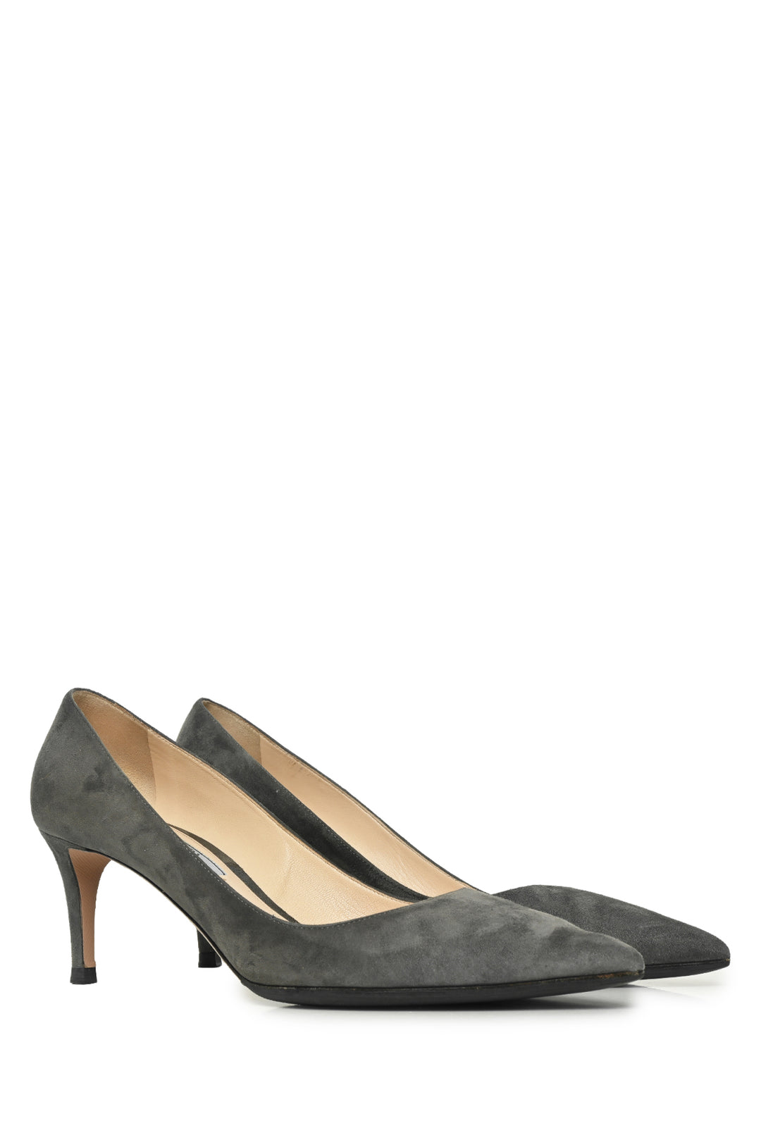 Prada Size 39.5 Suede Pointeed Toe Pumps