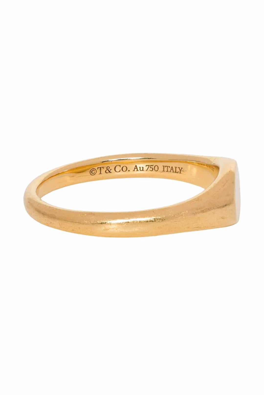 Tiffany Size 7 18K Yellow Gold Signet Ring