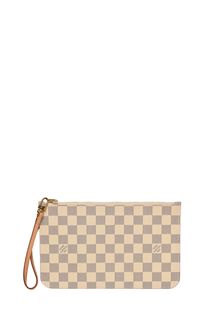Louis Vuitton Damier Azur Neverfull Pochette Wristlet