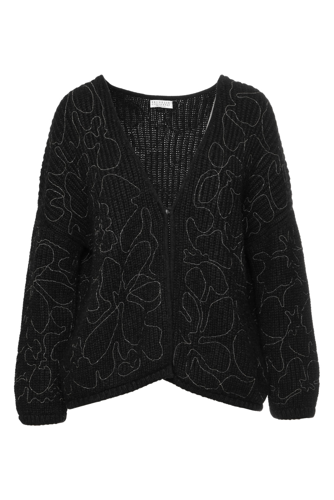 Brunello Cucinelli Size M Beaded Cashmere Cardigan