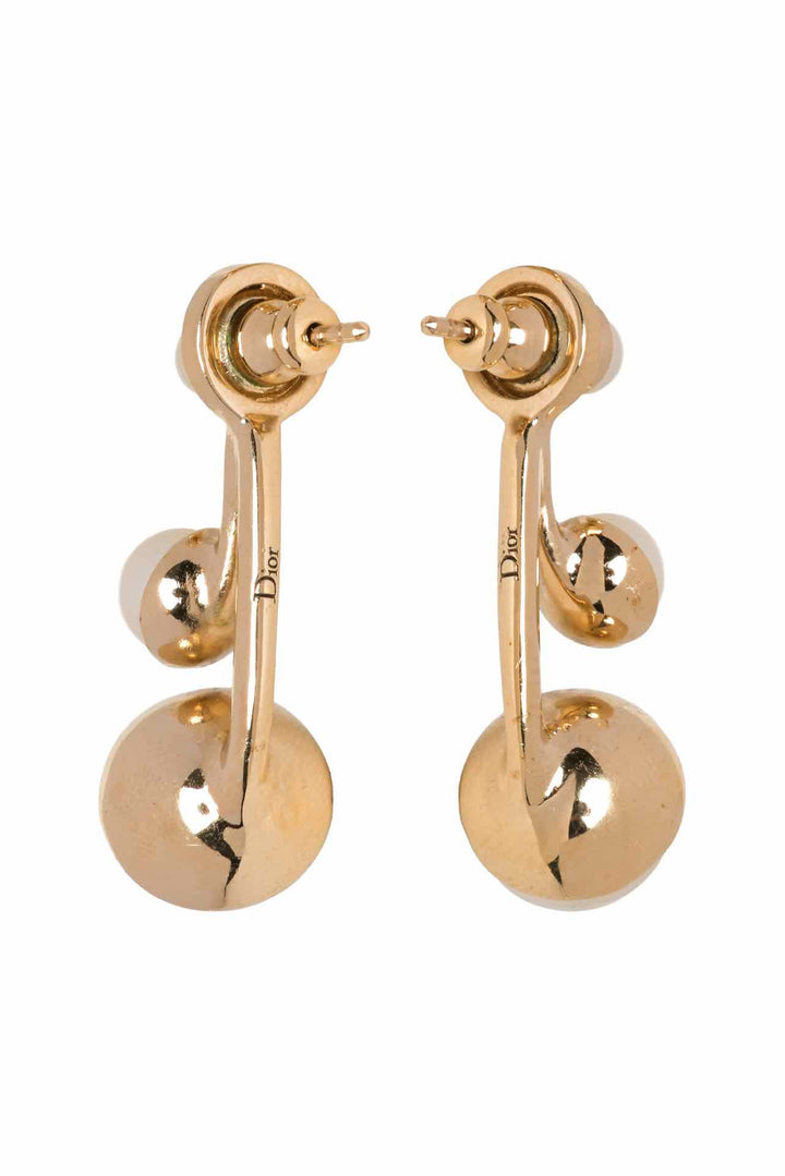 Dior Faux Pearl Trio Earrings