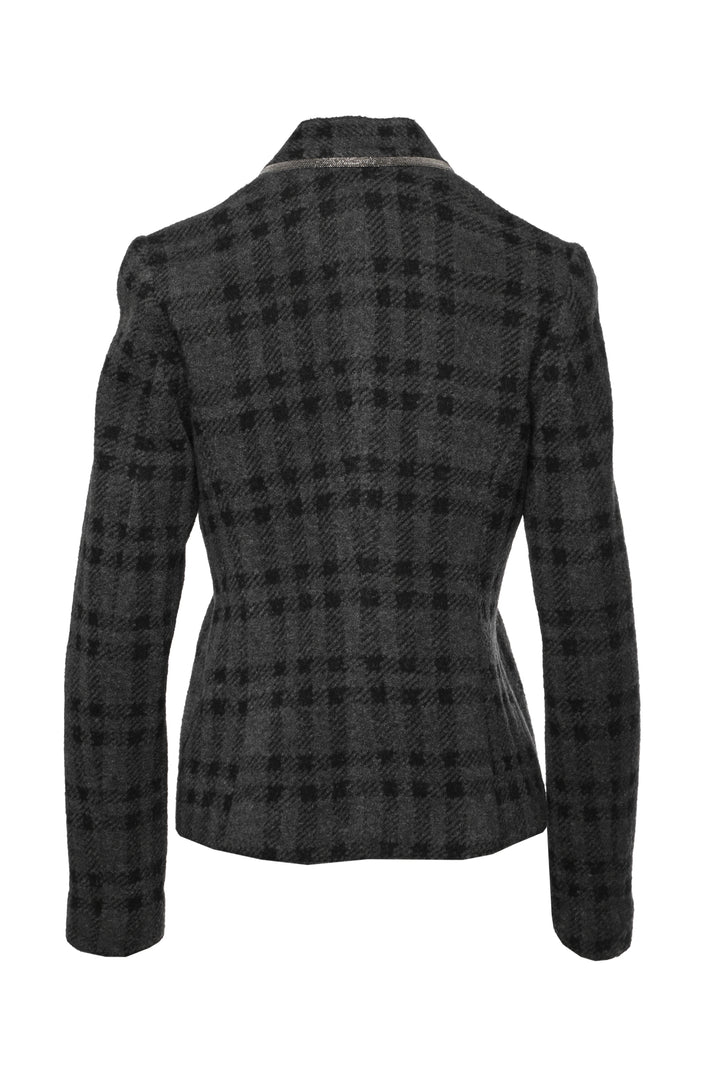 Fabiana Filippi Size XS Embellished Collar Plaid Jacket