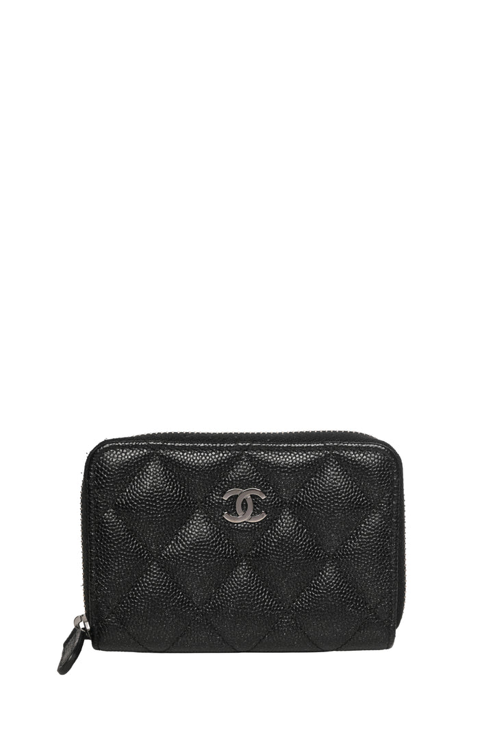 Chanel 2017-2018 Quilted Caviar Classic Zipped Coin Purse