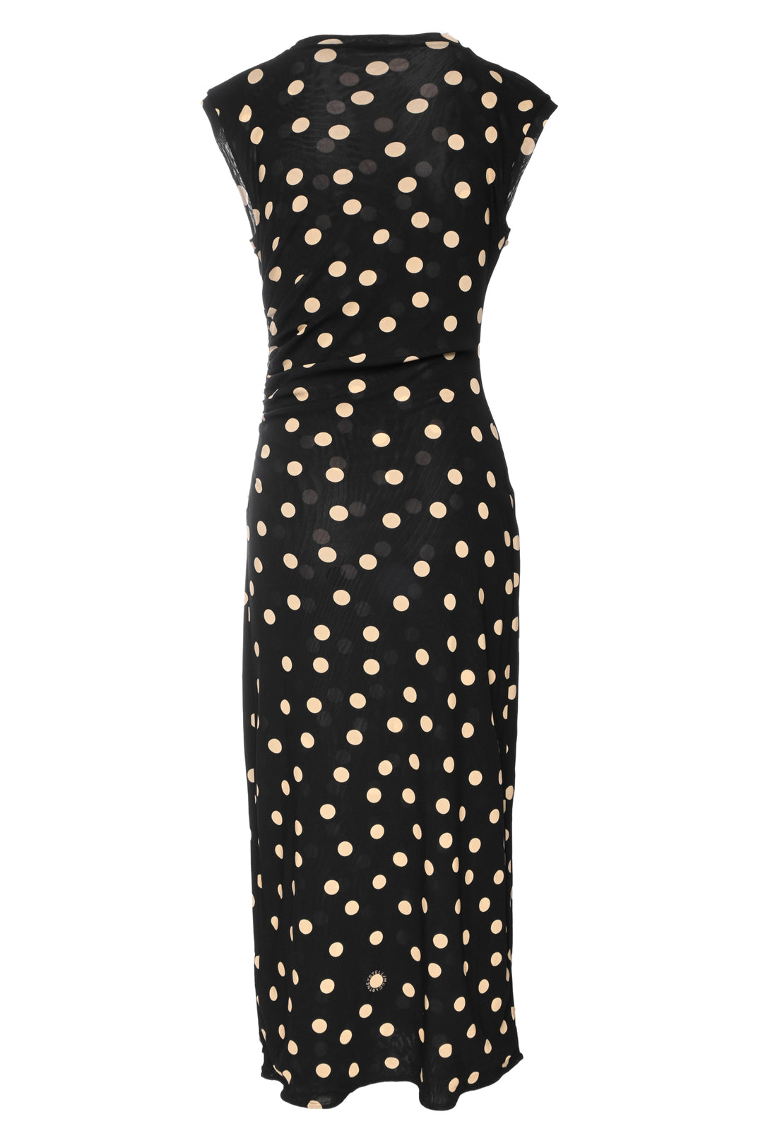 Stella Mccartney Size L Polkadot Ruched Maxi Dress