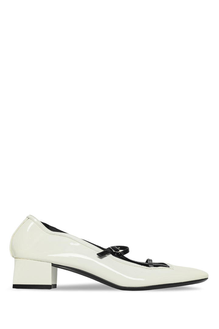 Khaite Size 38 Fawn Patent Leather Mary Jane Pumps