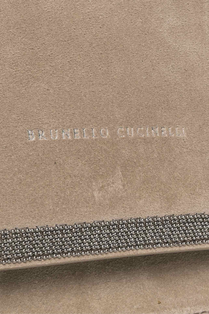 Brunello Cucinelli Monili Suede Soft Top Handle Bag