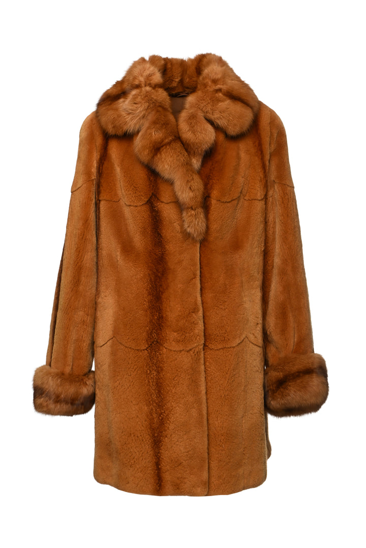 Dai-ichi Madam Paris Size 40 Sable & Mink Fur Coat
