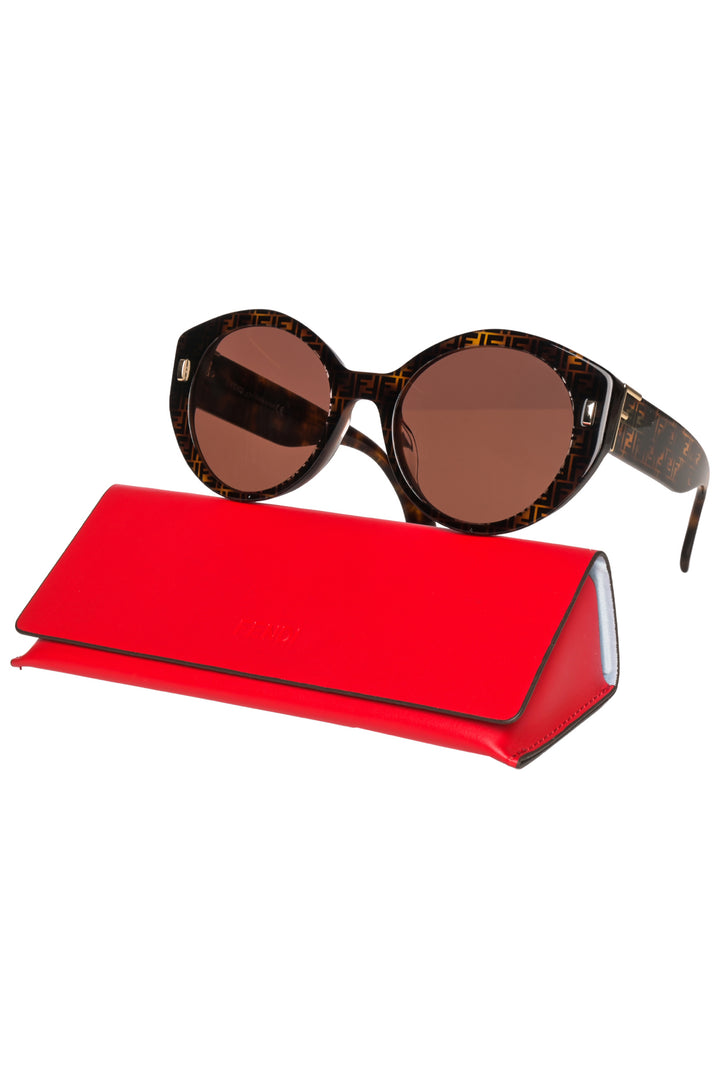 Fendi Monogram Round Sunglasses