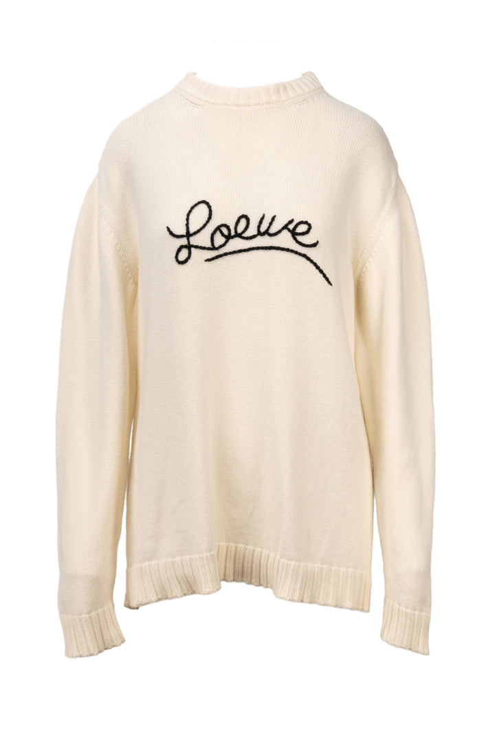 Loewe Size M Logo Embroidered Sweater