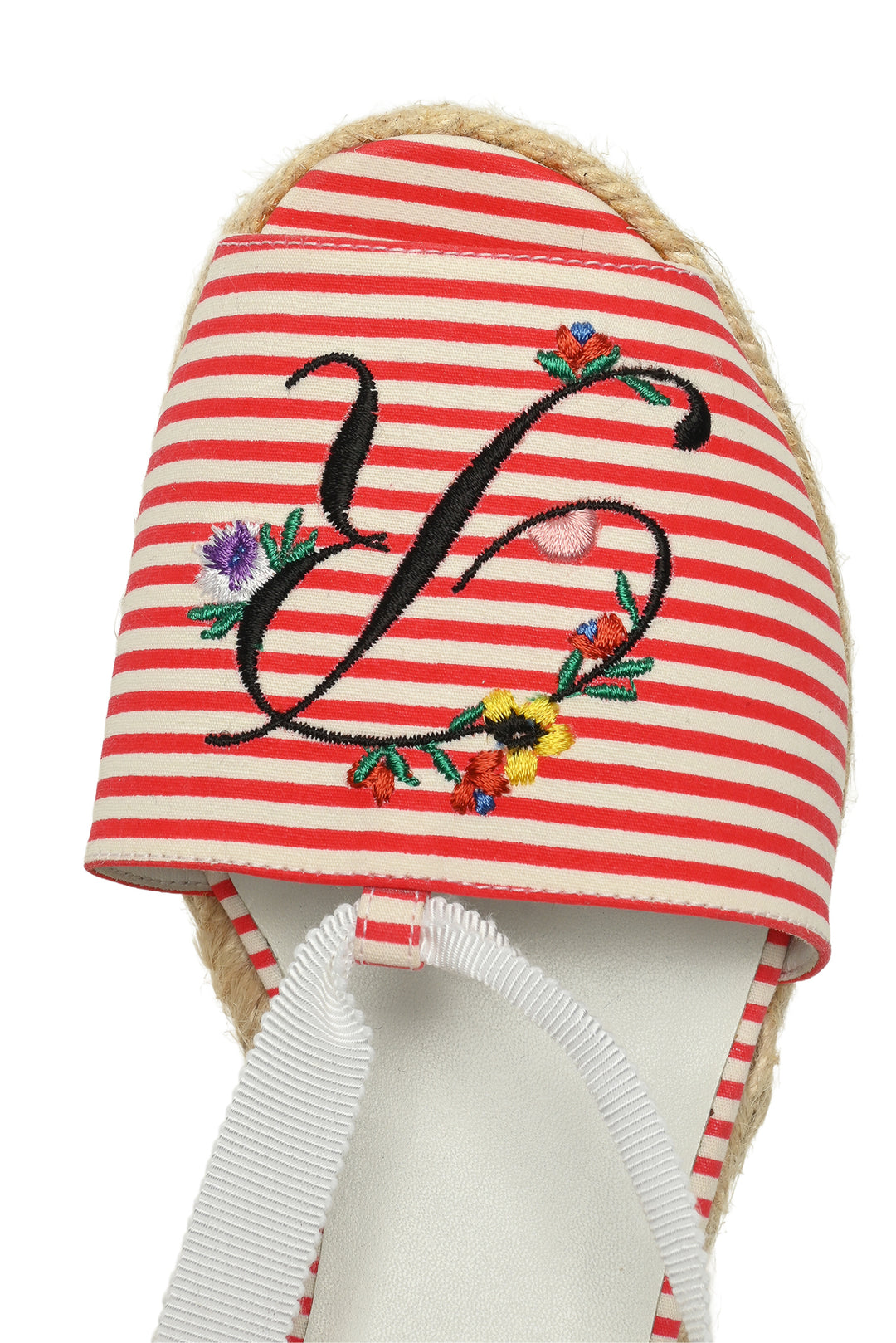 Roger Vivier Size 36.5 Blooming RV Embroidered Open Toe Espadrille Wedges