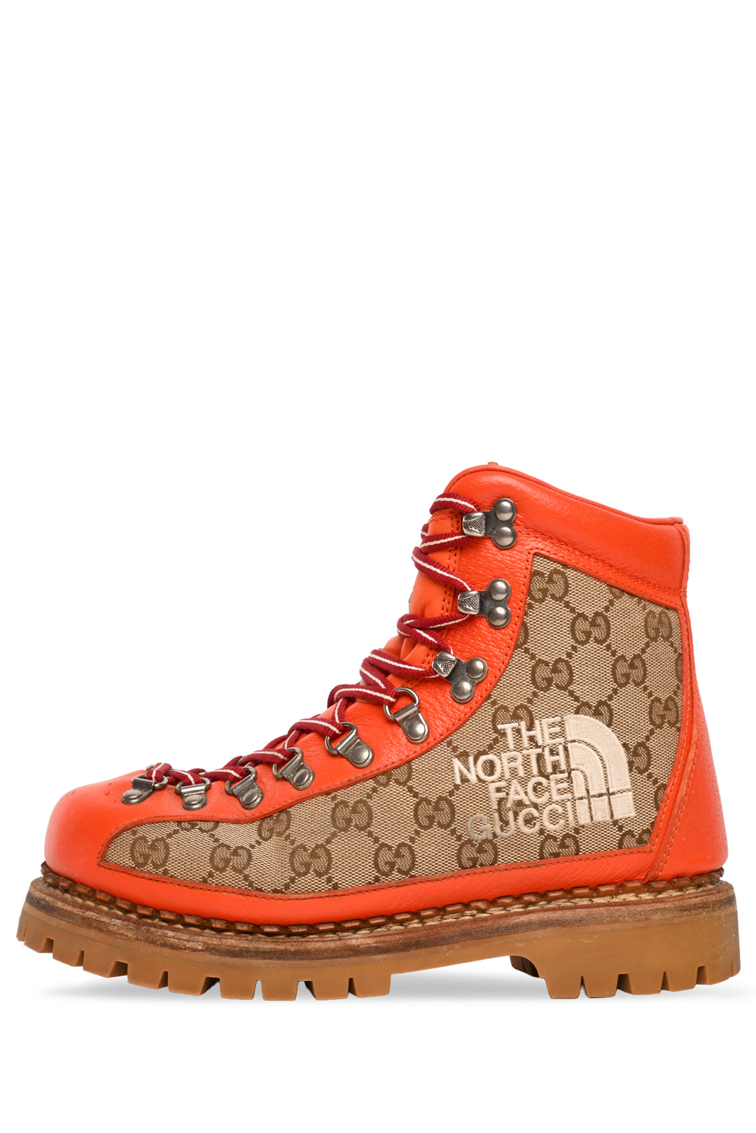 Gucci x North Face Size 39 Monogram Calfskin Hiking Ankle Boots