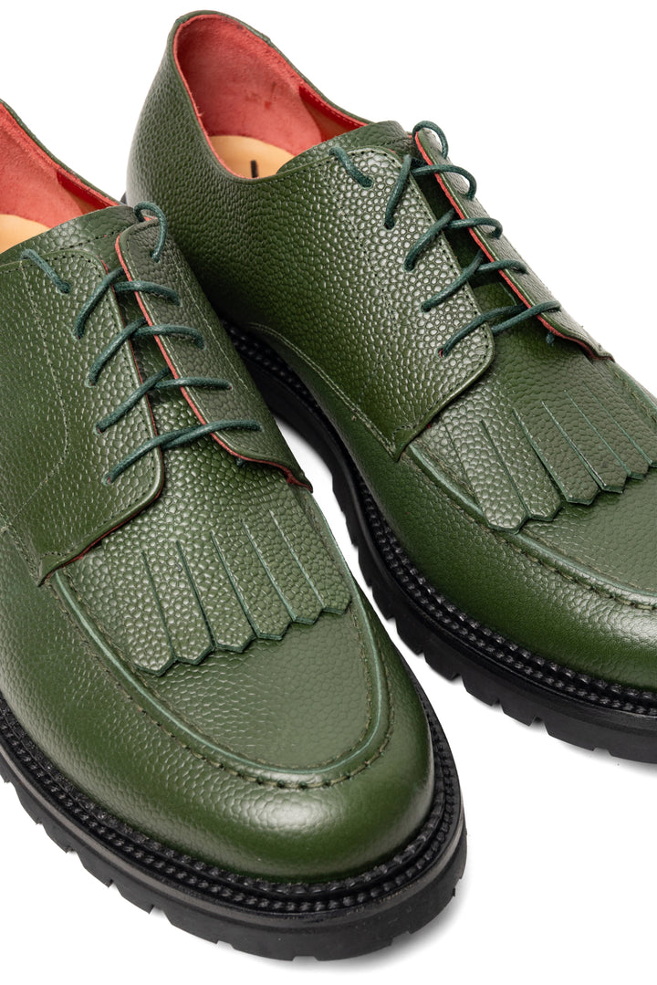 Mens Shoe Size 10 Aime Leon Dore Men's Pebbled Leather Lug Sole Derby Shoes