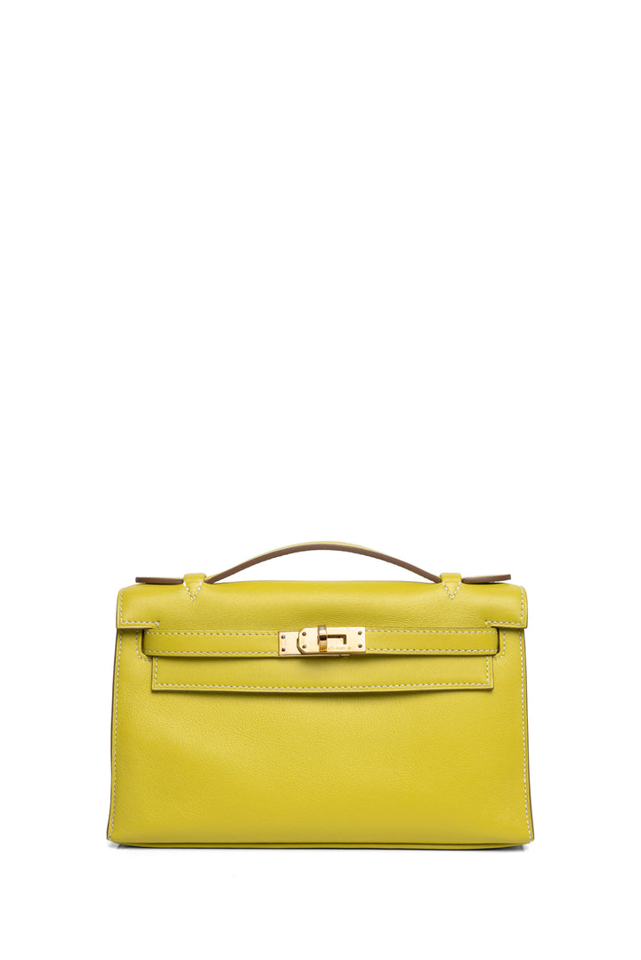 Hermes 2011 Swift Leather Kelly Pochette Clutch