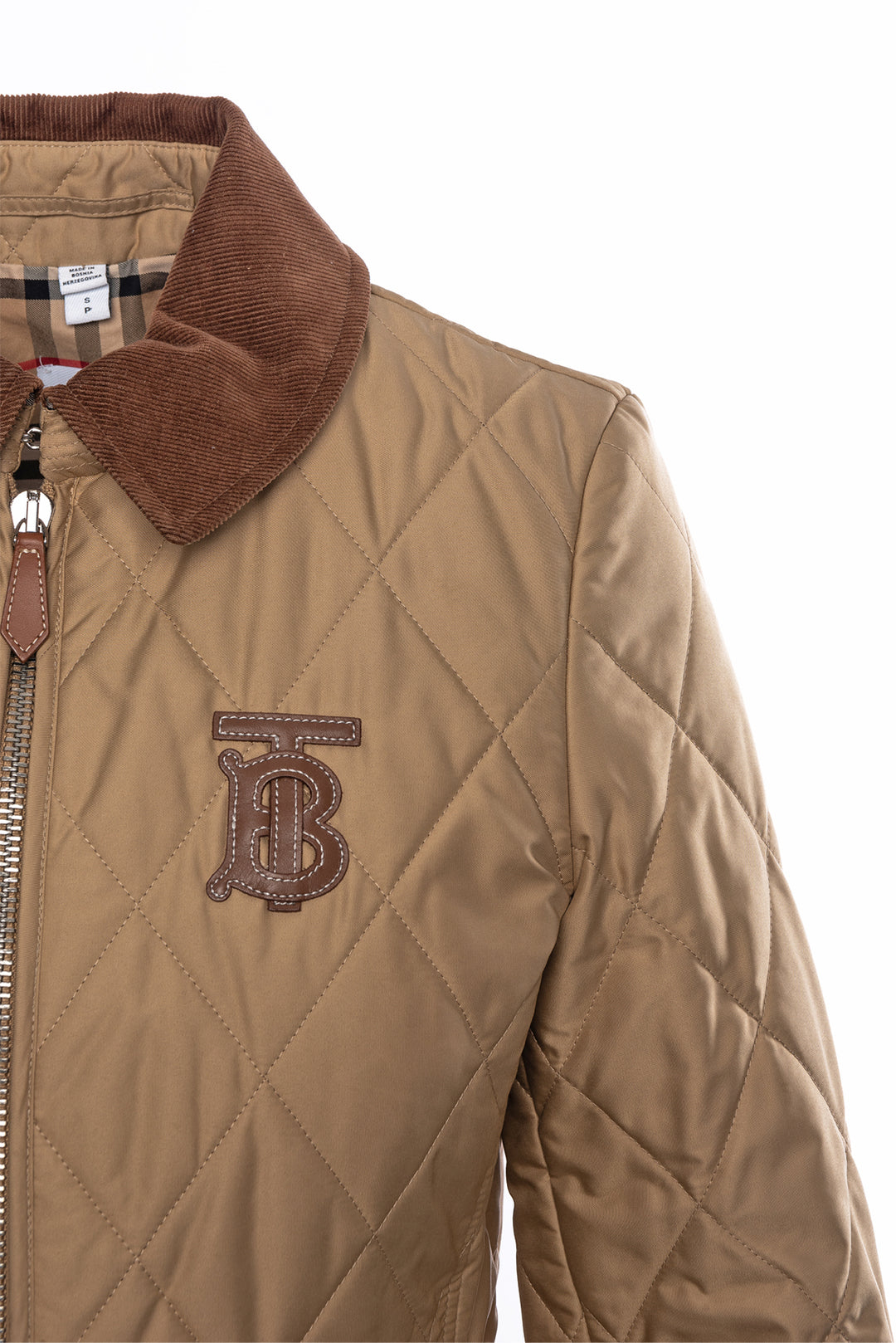 Burberry Size S Logo Patch Padded Riding Jacket