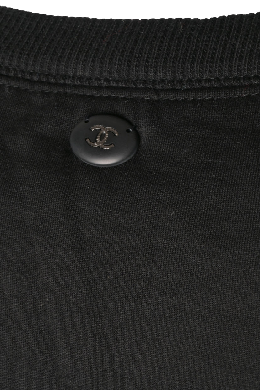 Chanel Size 34 Velvet Gabrielle Chanel Logo Crewneck Sweater