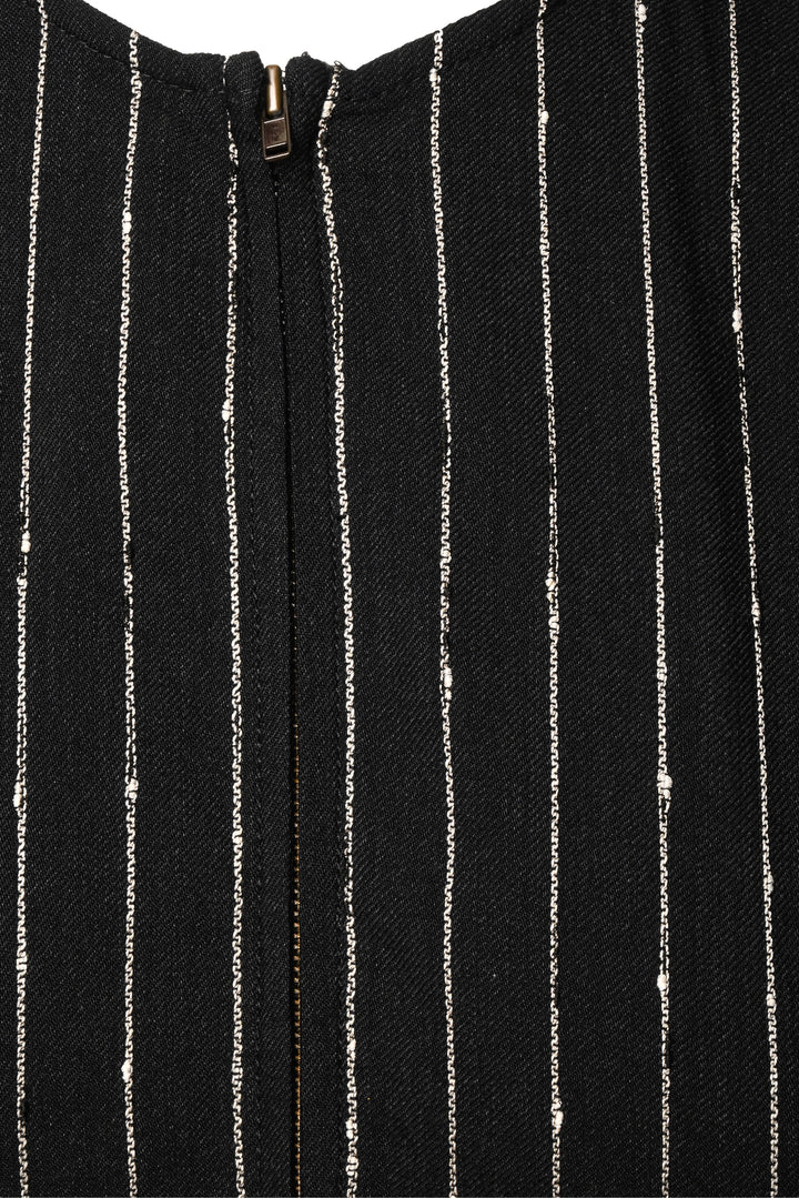 Ulla Johnson Size 8 Pinstripe Zip-Front Maxi Dress