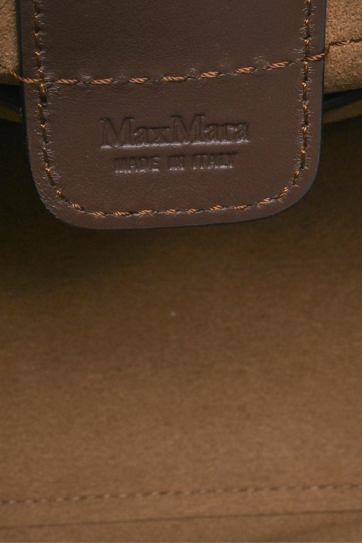 Maxmara Extra Small Nubuck Leather Marine Bag