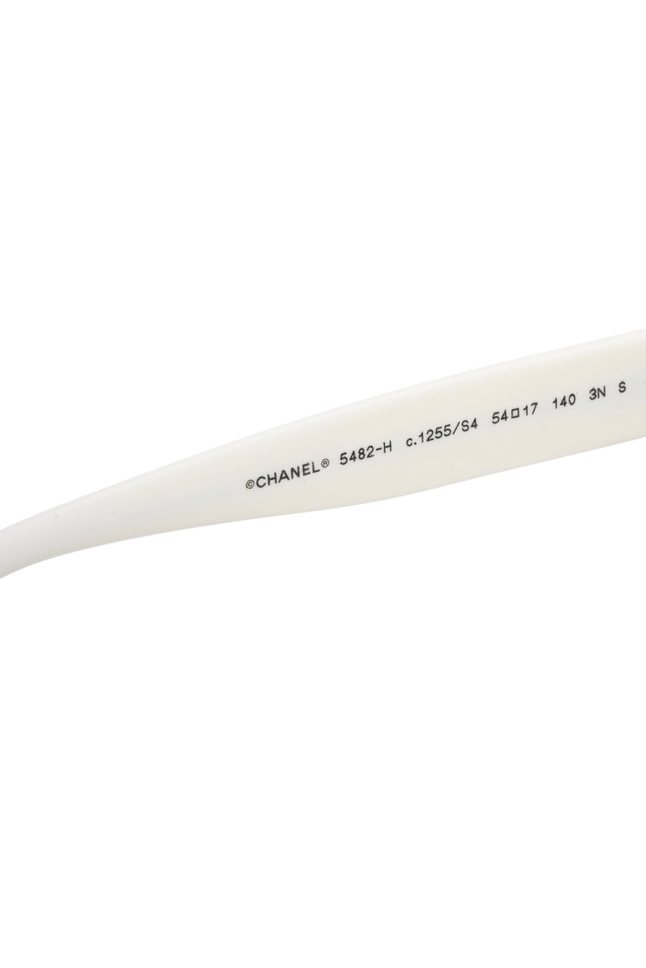 Chanel Faux Pearl CC Square Sunglasses