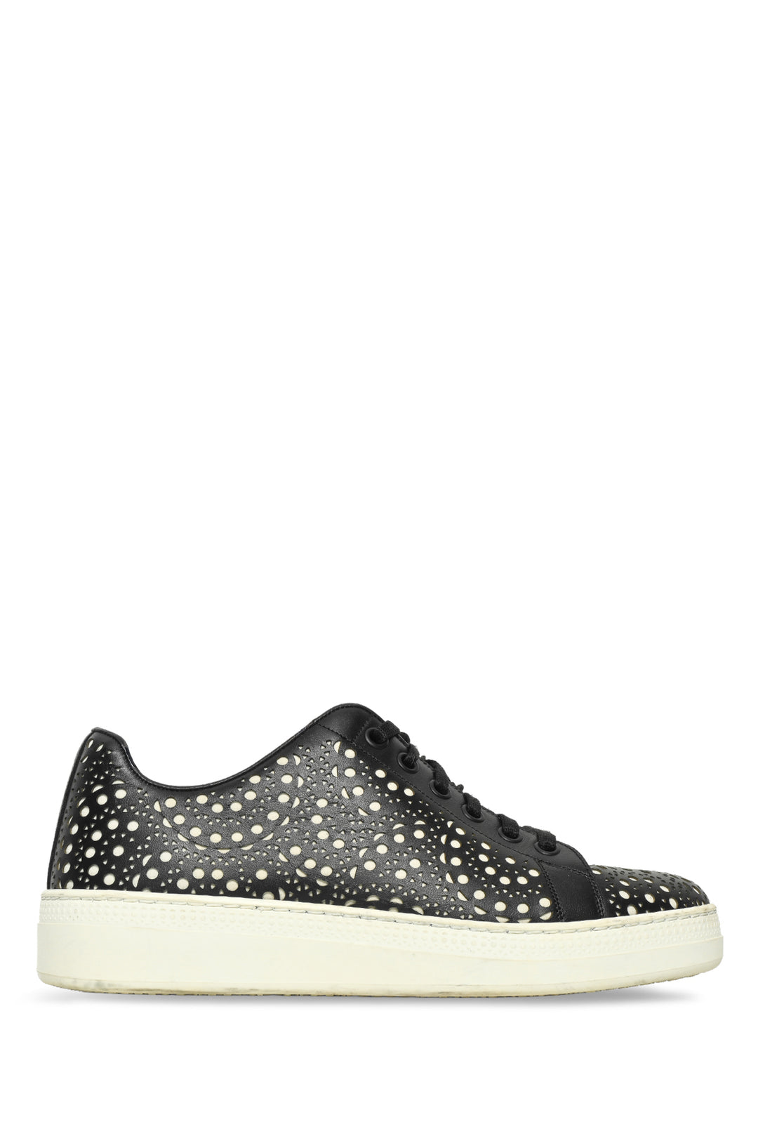 Alaia Size 36 Laser Cut Leather Sneaker