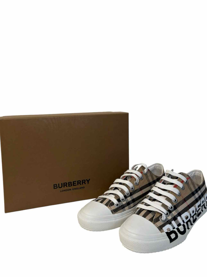 Burberry Size 39 Logo Print Vintage Check Sneaker