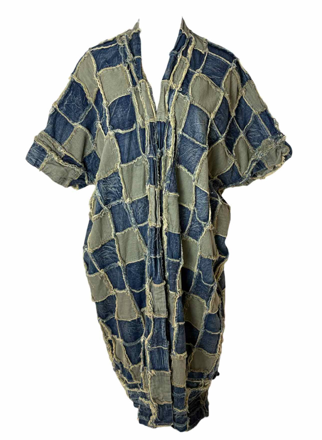 Magnolia Pearl Size OS Dashi Patchwork Denim Kimono Coat