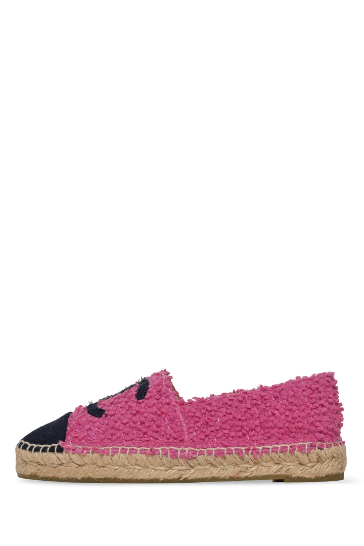Chanel Size 38 Interlocking CC Tweed Espadrilles