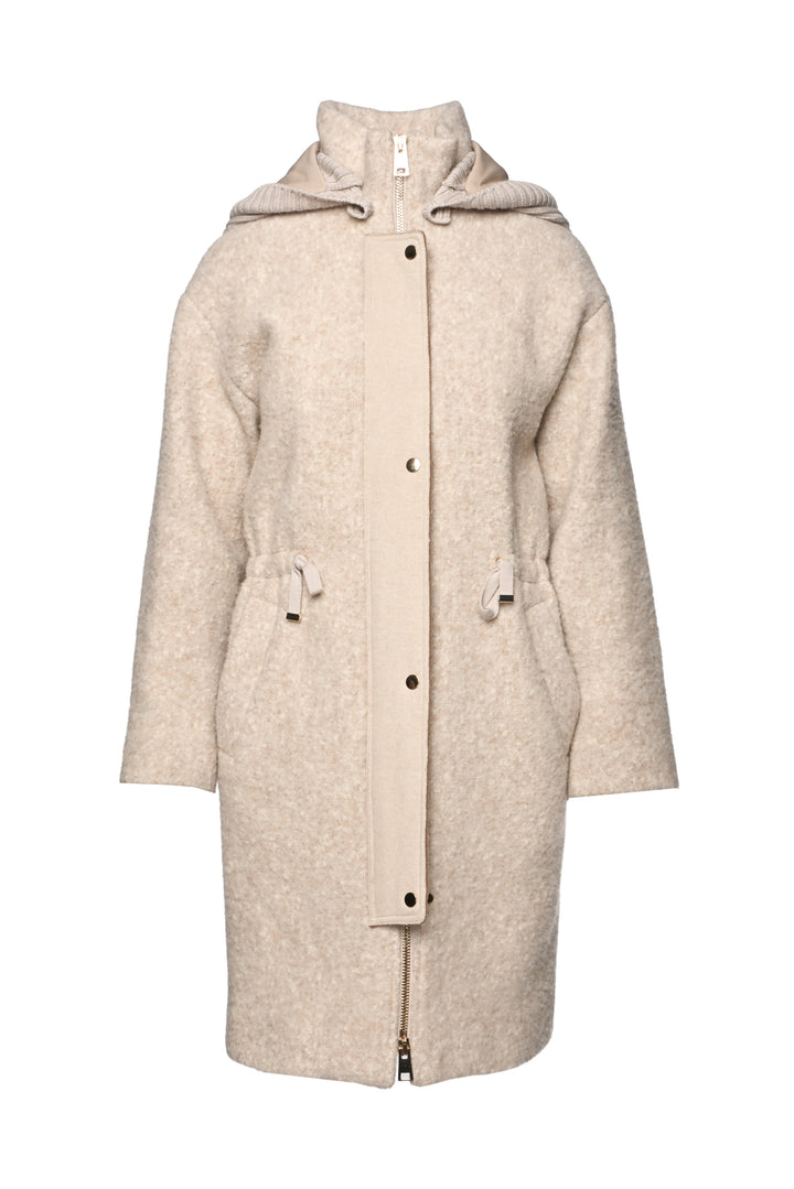 Lorena Antoniazzi Size S Alpaca & Wool Cinched Waist Midi Coat