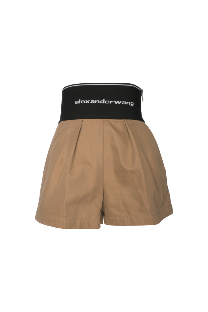 Alexander Wang Size 0 Logo Elastic Safari Shorts