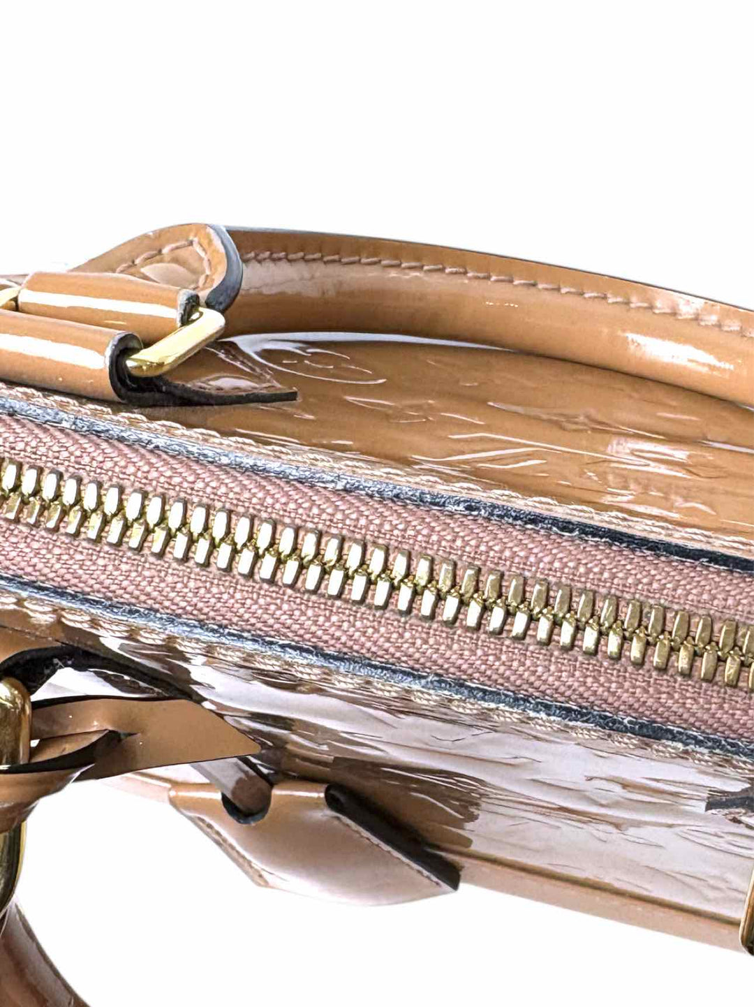 Louis Vuitton Alma BB Rose Velours Vernis Purse