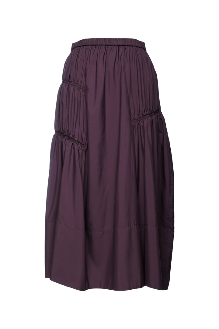 Tibi Size XS Midi Ruched Detail Skirt