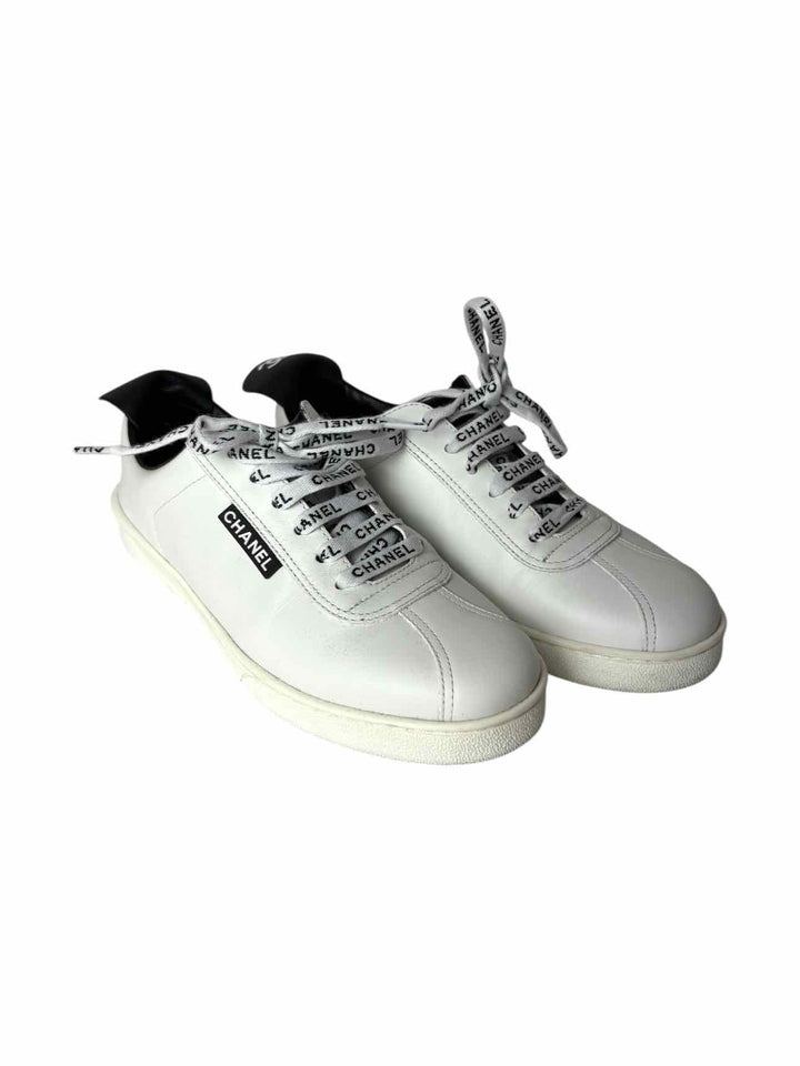 Chanel Leather Logo  Size 36.5 Sneaker