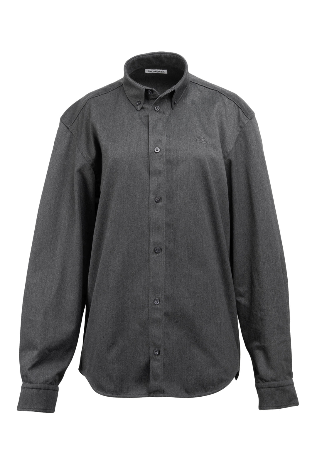 Balenciaga Size 34 Men's BB Embroidered Logo Shirt Long Sleeve