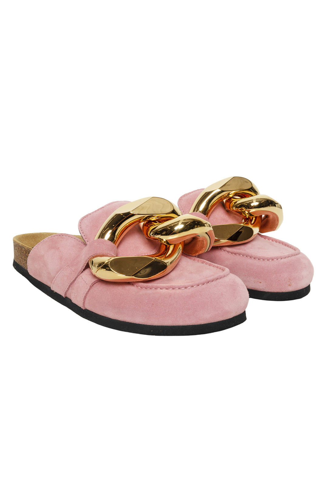 JW Anderson Size 36 Chunky Chain Suede Slide Mules