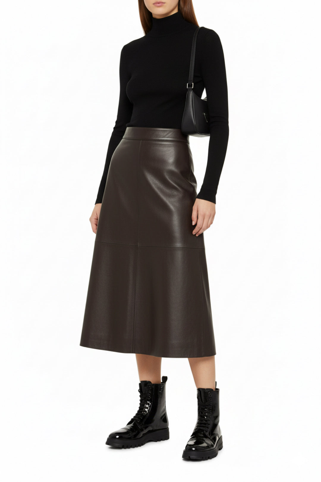 Prada Size 39 Calzature Donna Patent Leather Combat Boots