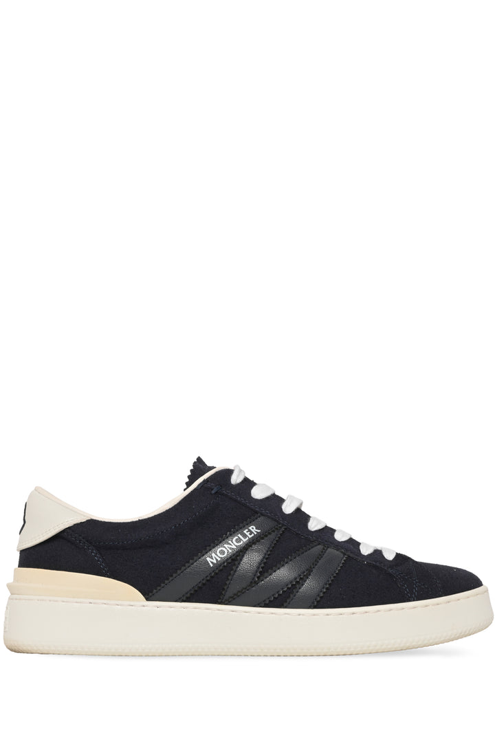 Moncler Size 41 Monaco M Leather Trimmed Suede Sneaker