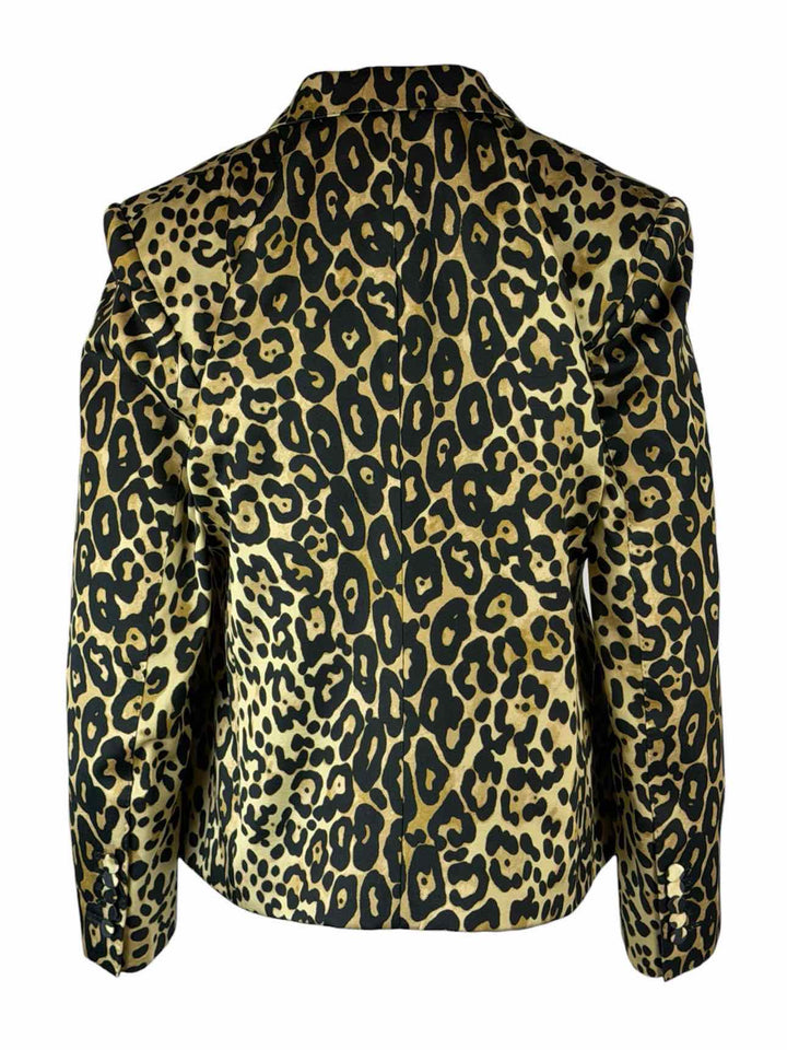 Tom Ford Size 48 Leopard Print Cotton-Blend Blazer