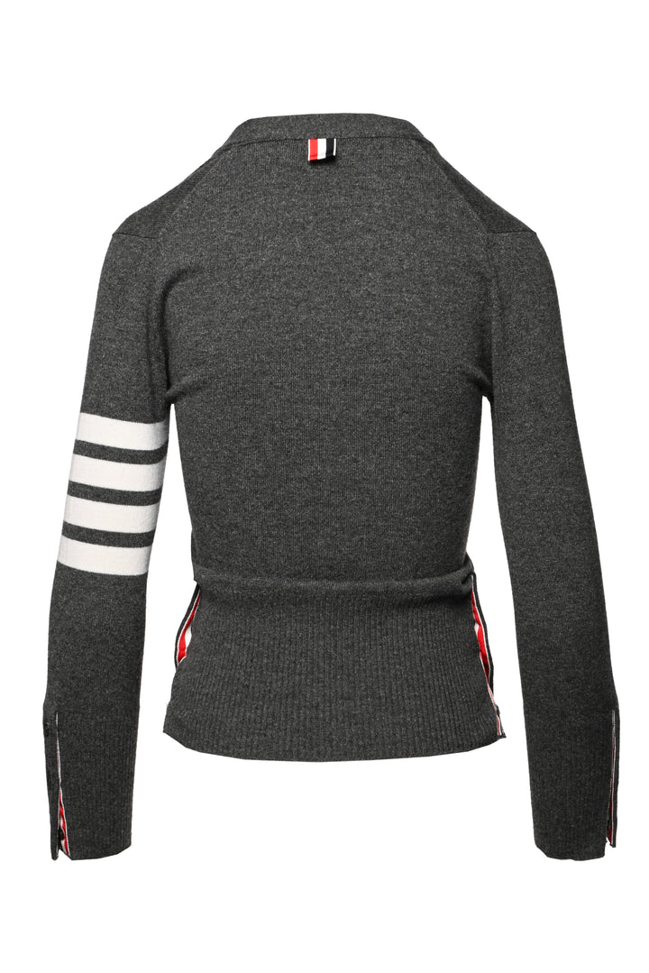 Thom Browne Size 38 4-Bar V-Neck Cashmere Cardigan