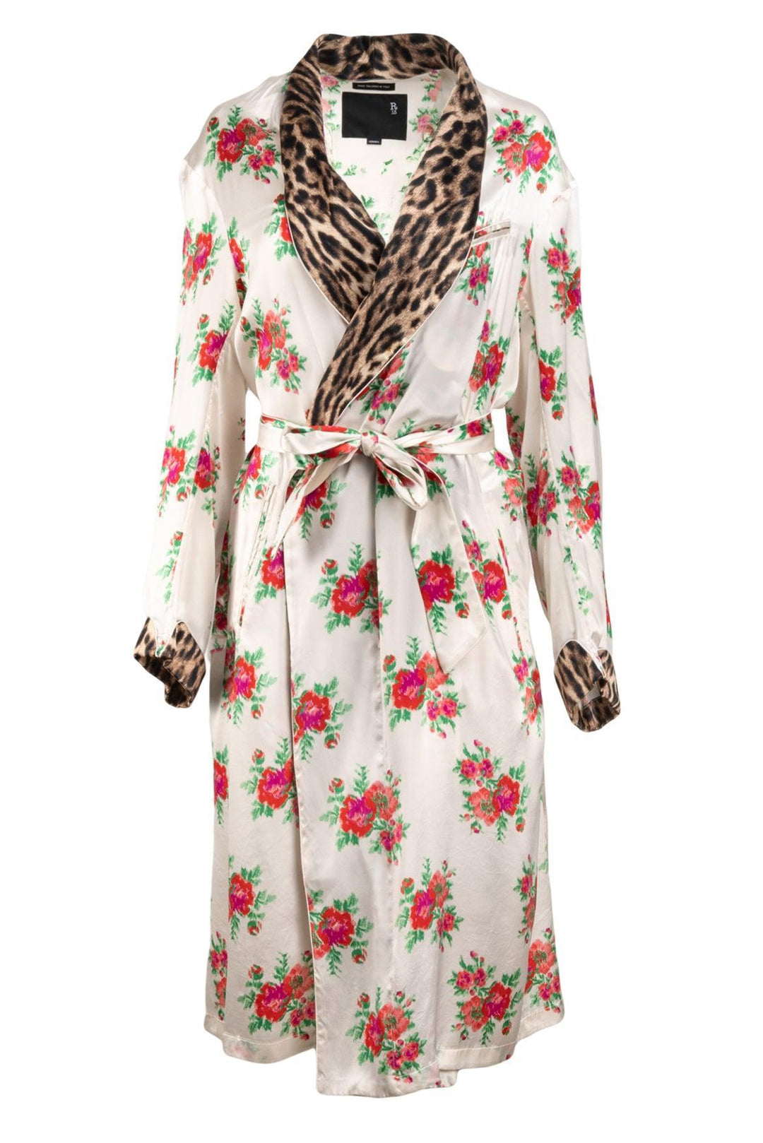 R13 Size XS Floral Smoking Robe