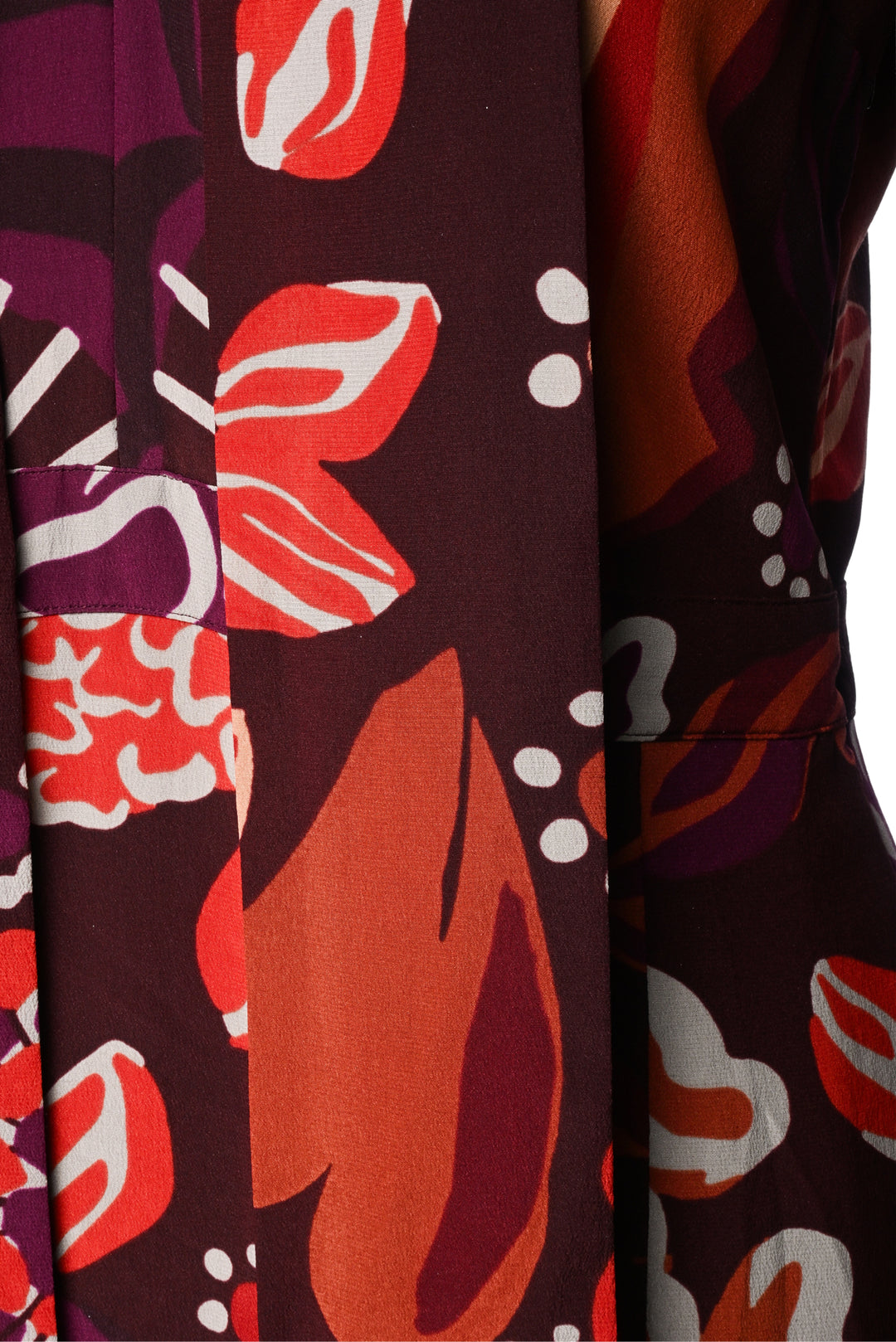 Burberry Size 8 Floral Silk Midi Dress