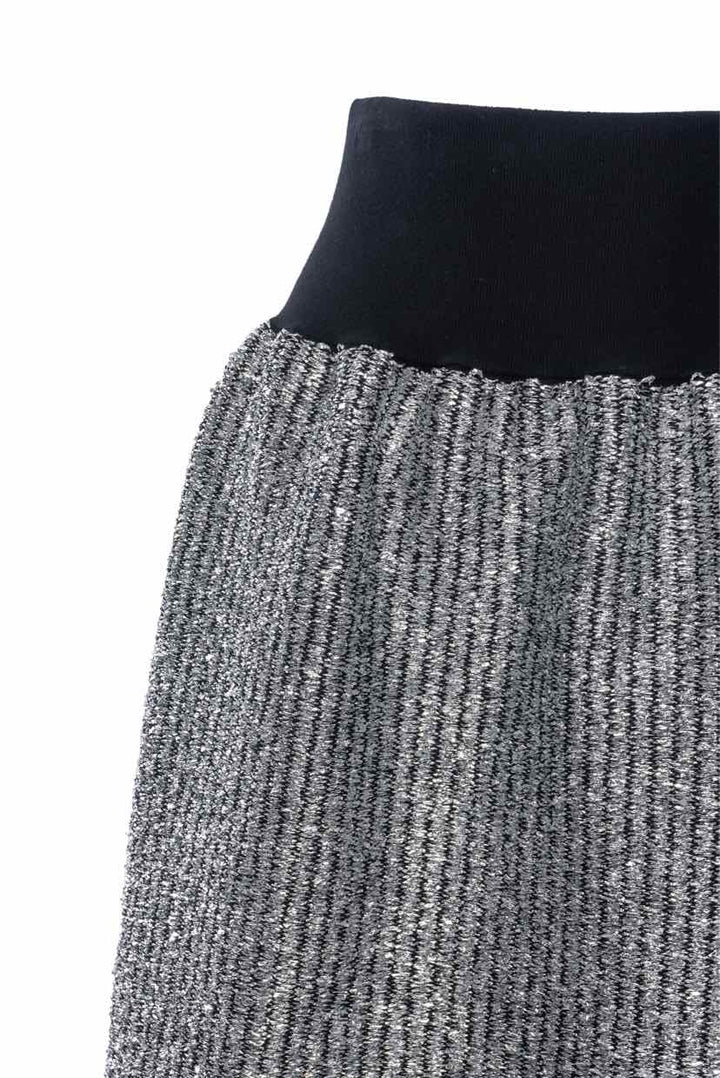 Moncler Genius Size L Metallic Knitted Midi Skirt