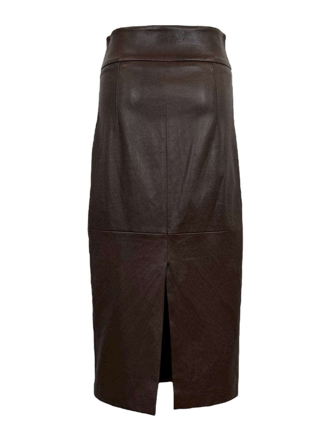 Brunello Cucinelli Size 6 Stretch Nappa Leather Pencil Skirt