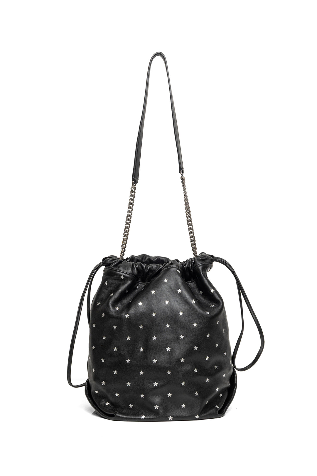 Saint Laurent 2019 All Over Silver Star Teddy Bucket Bag